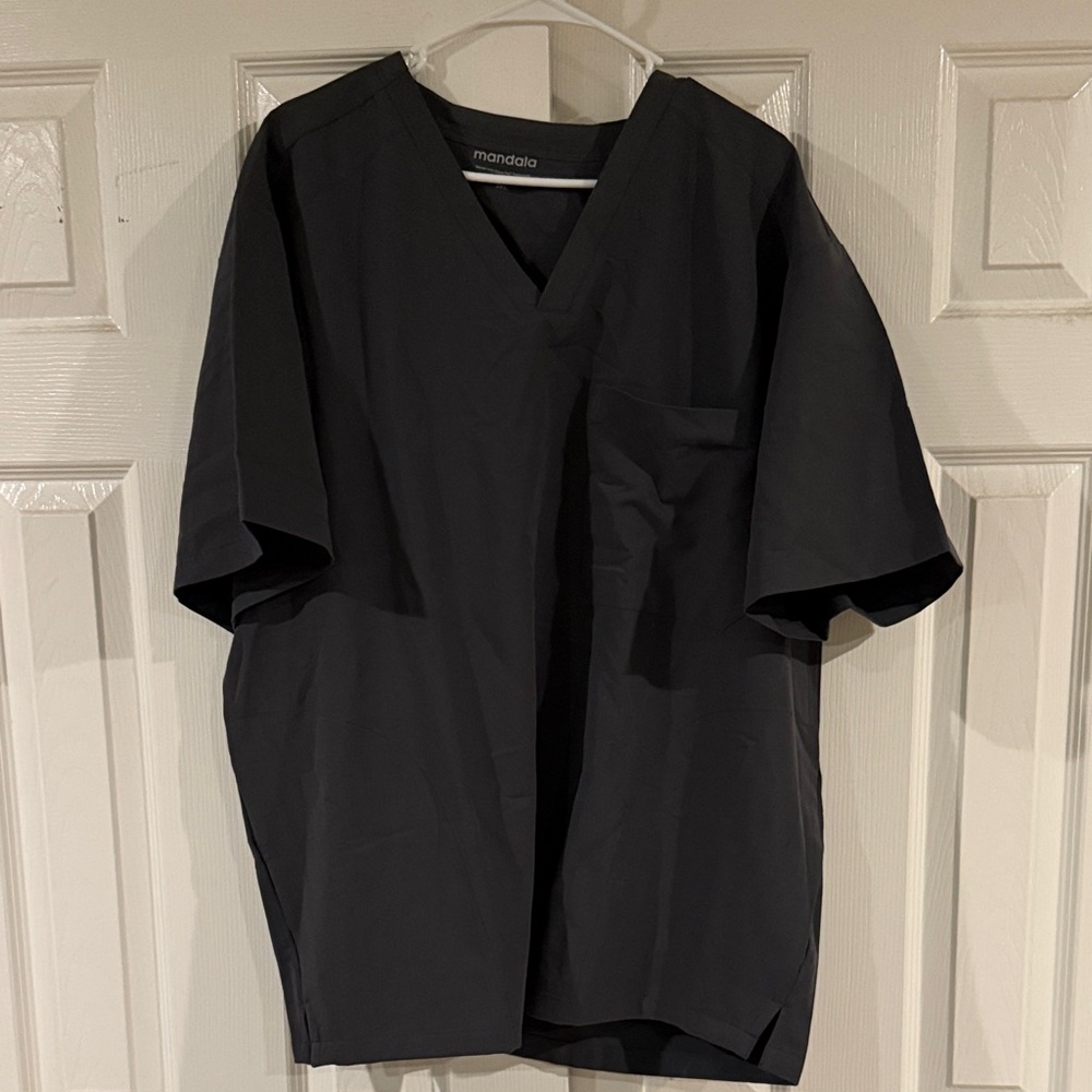 Men's Dark Grey scrub shirt by Mandala 3x